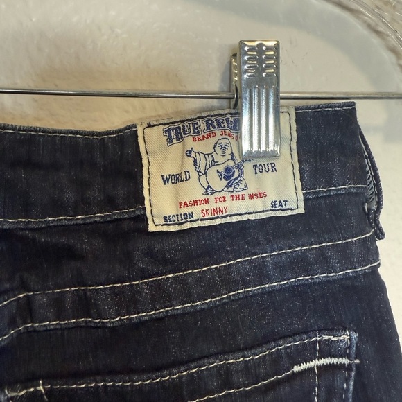 True Religion Rainbow Flap Pocket Low Rise Skinny Jeans Size 26 - Picture 2 of 6